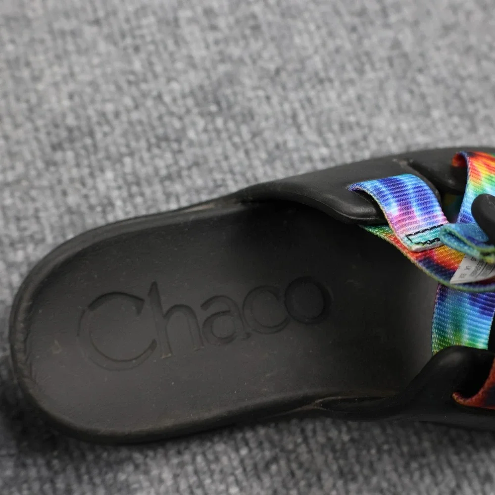 Chaco Sandals Youth‎ Size 1 Black Rainbow Slide Adjustable Straps Slip On Kids